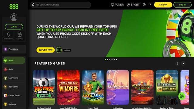 888 Casino casino screenshot